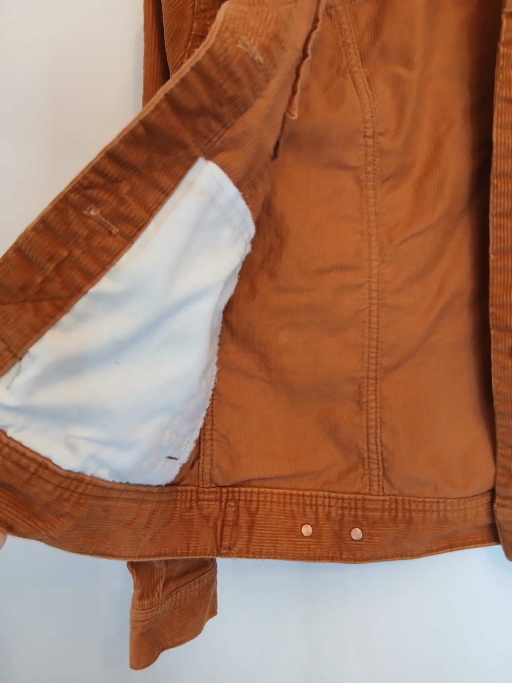 Old Navy Corduroy Jacket in Rust Orange, Women's Sz M - Picture 3 of 5
